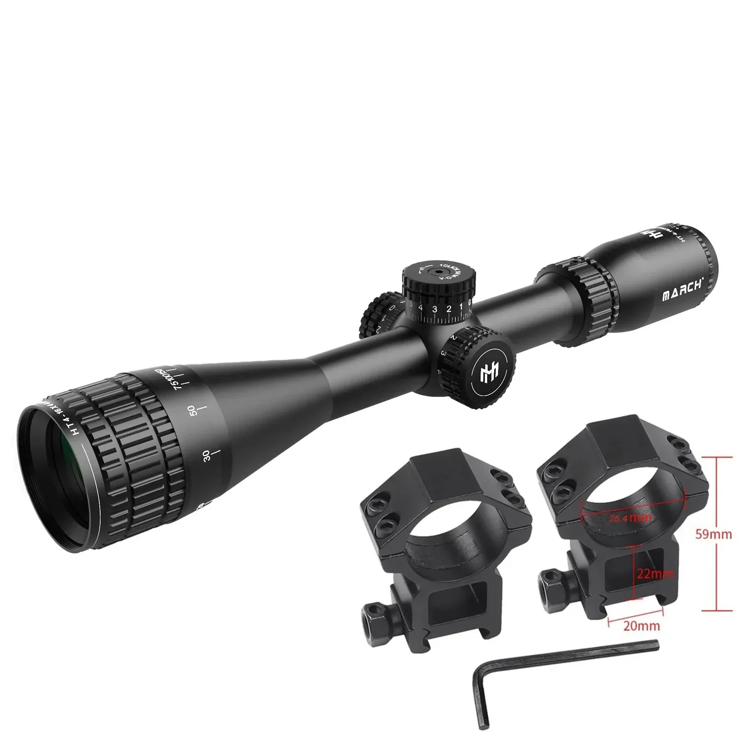  slider image of March HT 4-16X44AOE Tactical