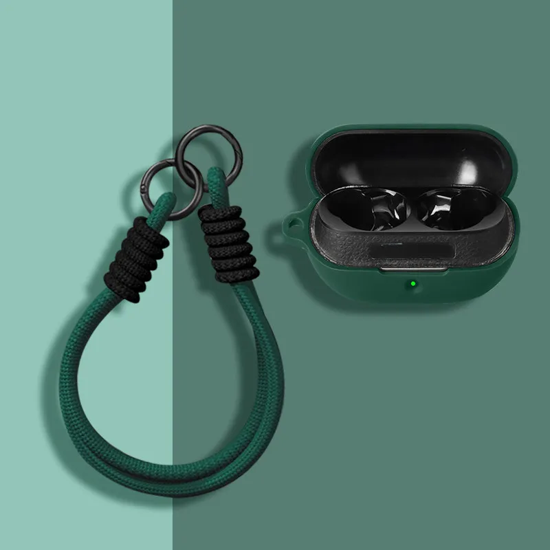 Stylish Silicone Earphone Case Cover with Hook for Wireless Earbuds Protection