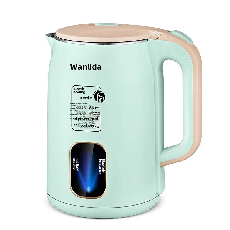 Wanlida Home Use Electric Kettle Stainless Steel Automatic Breaker Dormitory Use Fast Kettle One Piece Agent Send 4