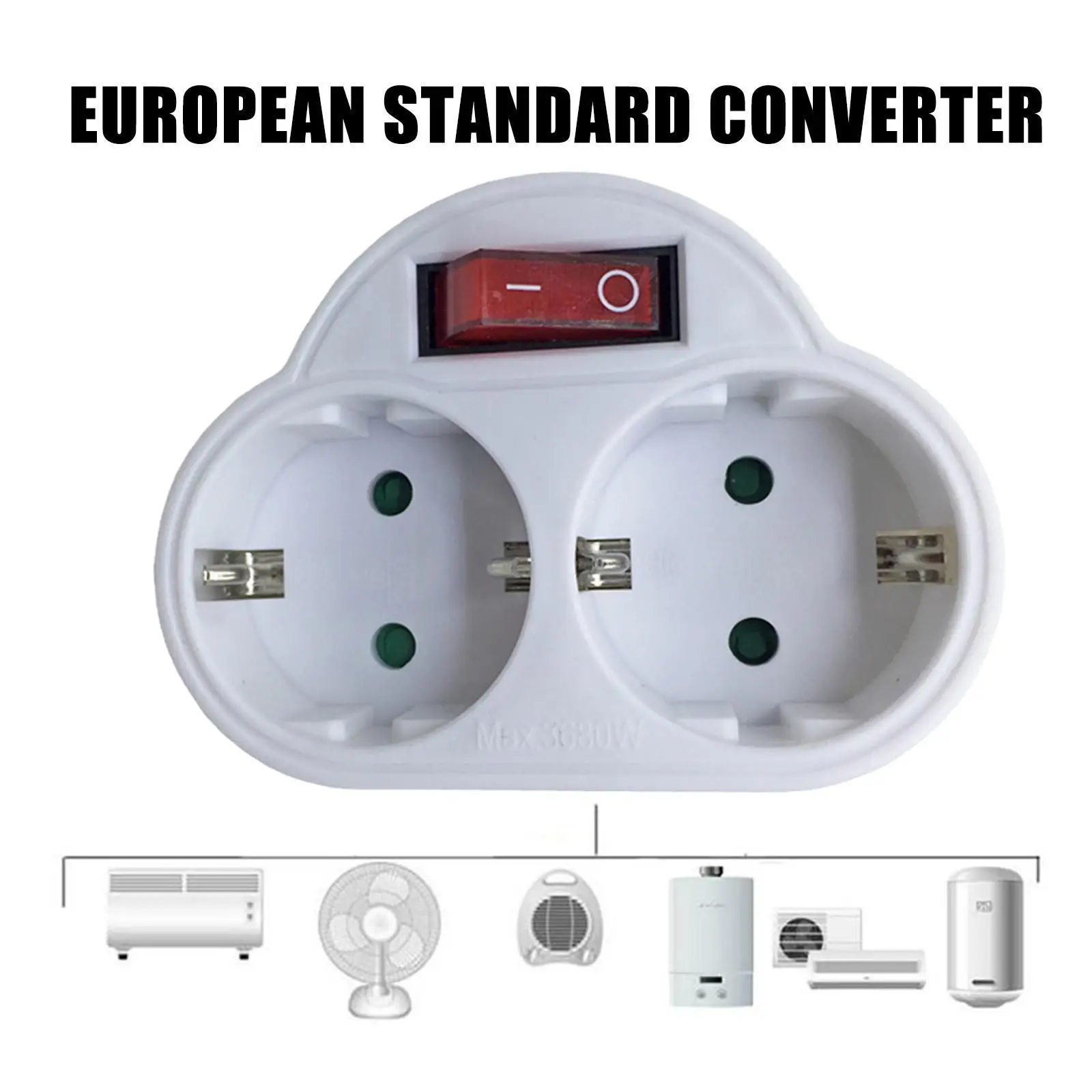 EU Standard Multiple Plug 250V 16A Double Socket Outlet Adapter Plug Socket Conversion Power Switch With J1O4 power plug adapter power socket adapter conversion plug plug conversion socket universal socket adapter