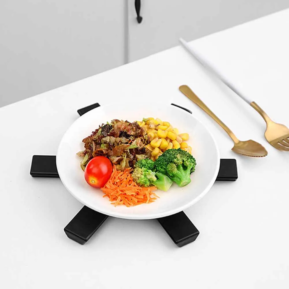 

Creative Folding Heat Insulation Pad, 4PCS Non-Slip Heat-Insulating Placemat Folding Heat Insulation High Temperature Pots
