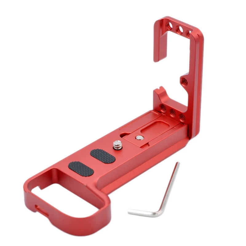 

Vertical L Bracket Plate for Fuji XS10 Camera Stretchable Adjustable Quick Release QR L Plate -A Without Seat Red