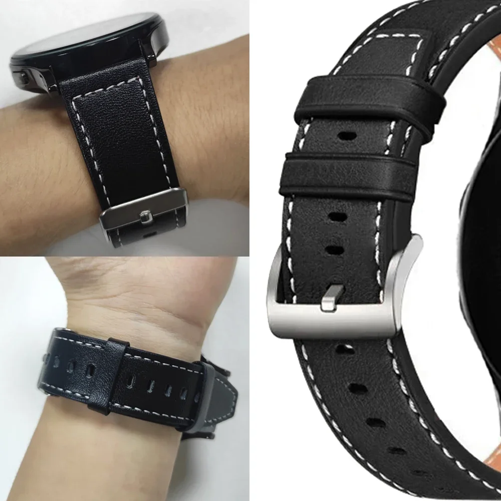 Premium 22mm Leather Watch Strap - Elegant and Versatile Design