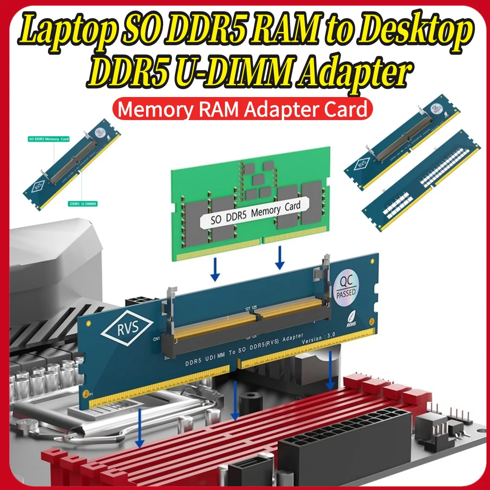 DDR5 RAM Laptop to Desktop Memory Adapter Card