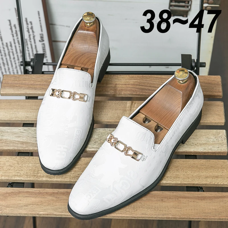 Men's Dress Shoes, Business Formal Shoe, Fashion Metal Pointed Toe