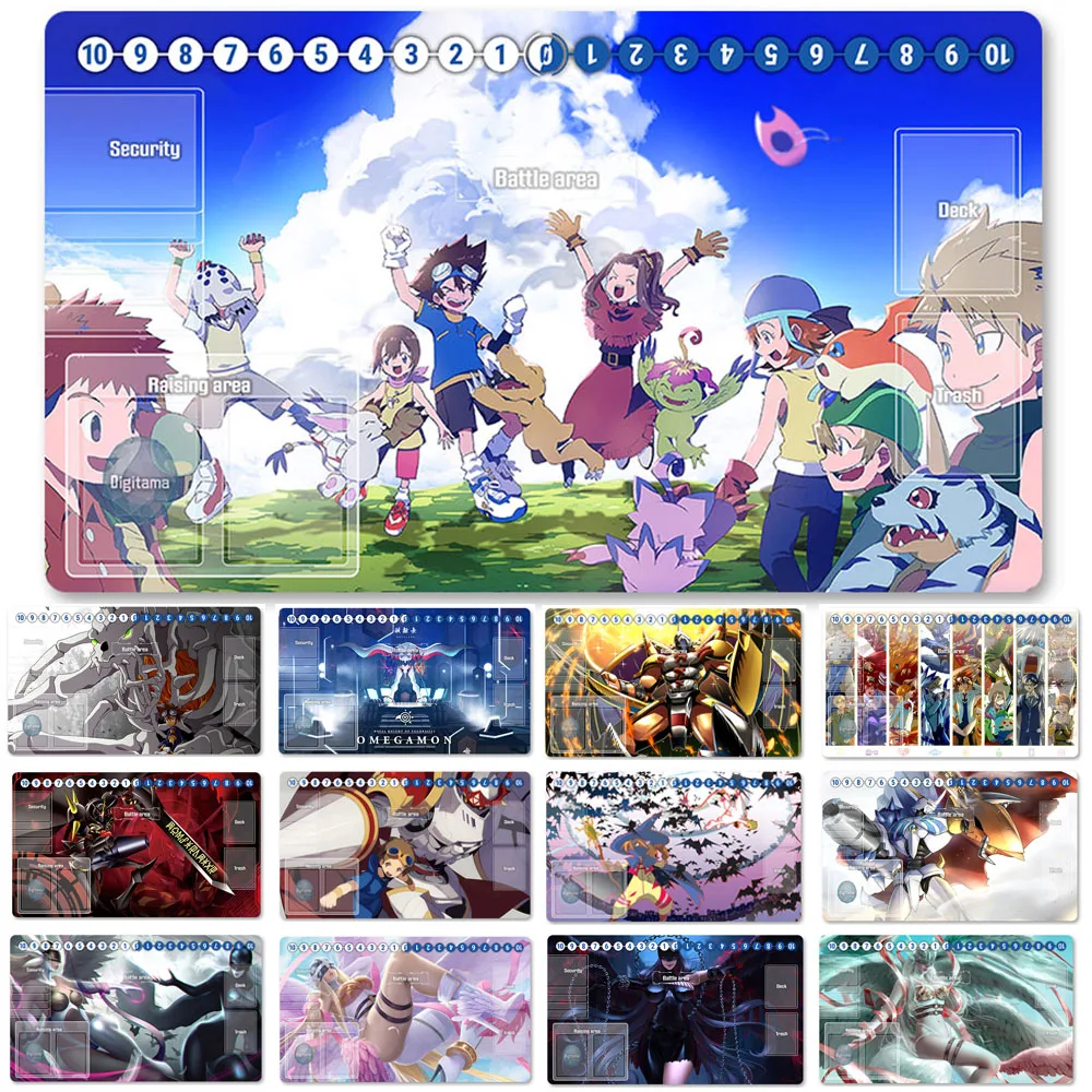 

Игровой коврик для настольной игры DTCG, Популярный Настольный коврик, размер 60x35 см, игровой коврик для мыши, совместим с Digimon, TCG, технические ...