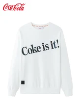 

CocaCola official sweater men's autumn new style back laser technology print Pullover long sleeve
