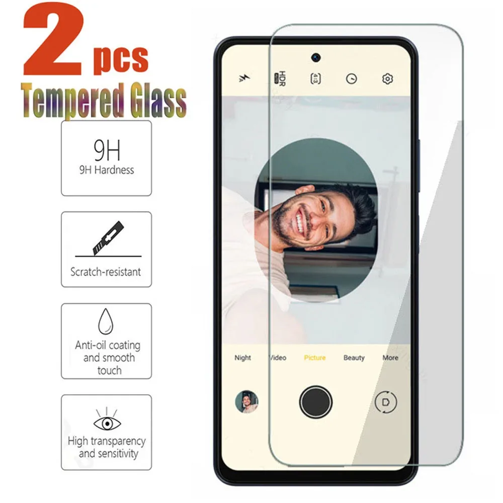 

2pcs Tempered Glass for Blackview SHARK 8 Glass 9H HD Protective Film Phone Screen Protector Cover for SHARK 8