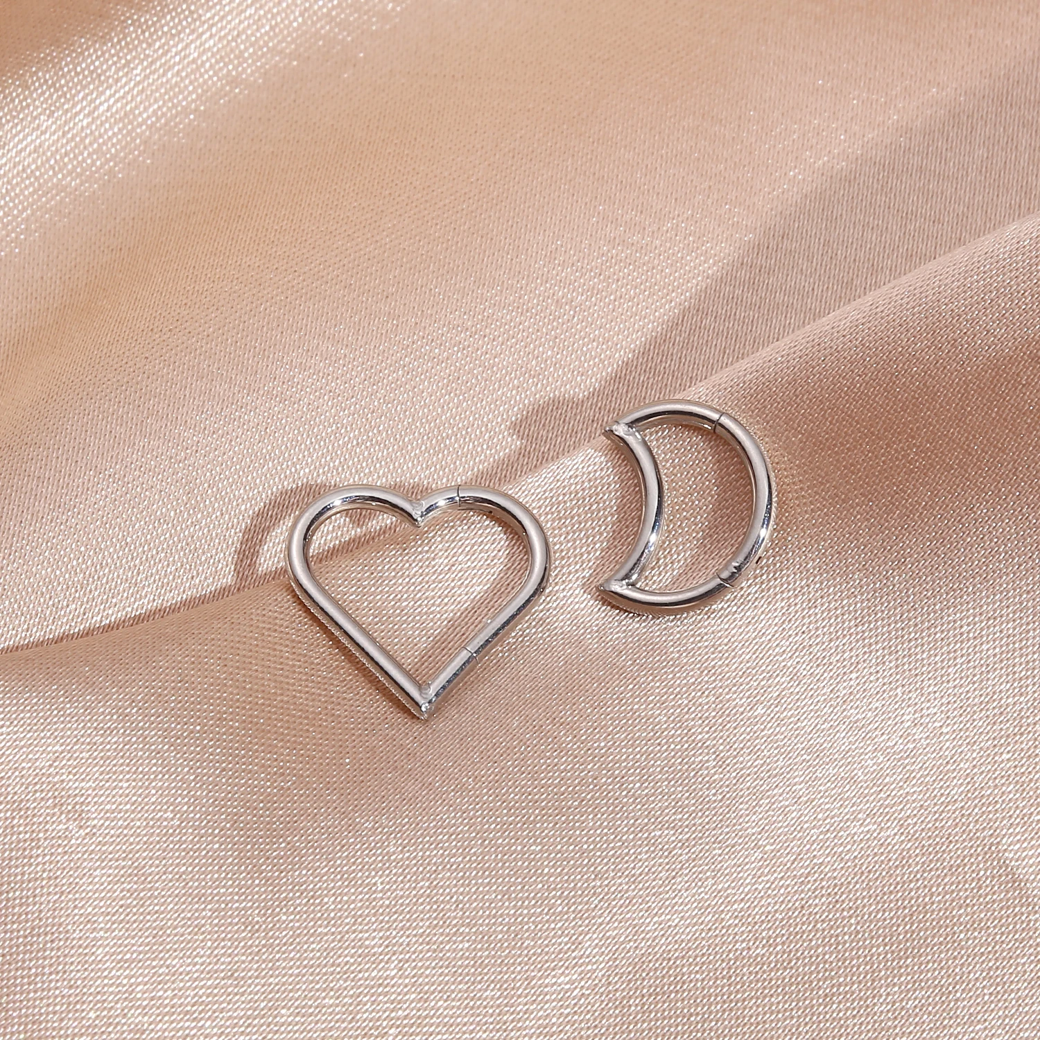 Heart Daith Piercing Jewelry Hypoallergenic Stainless Steel Clicker