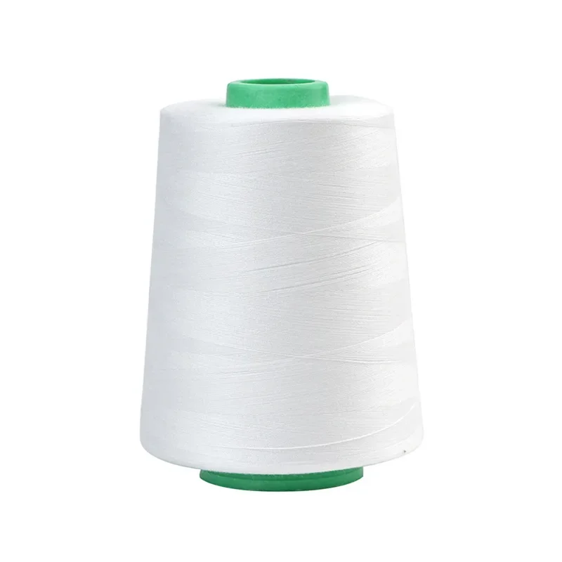 High-Speed 8000 Yards Polyester Sewing Thread Clothing Manufacturing Plain Weave Tower Line Black And White Fabric Accessories