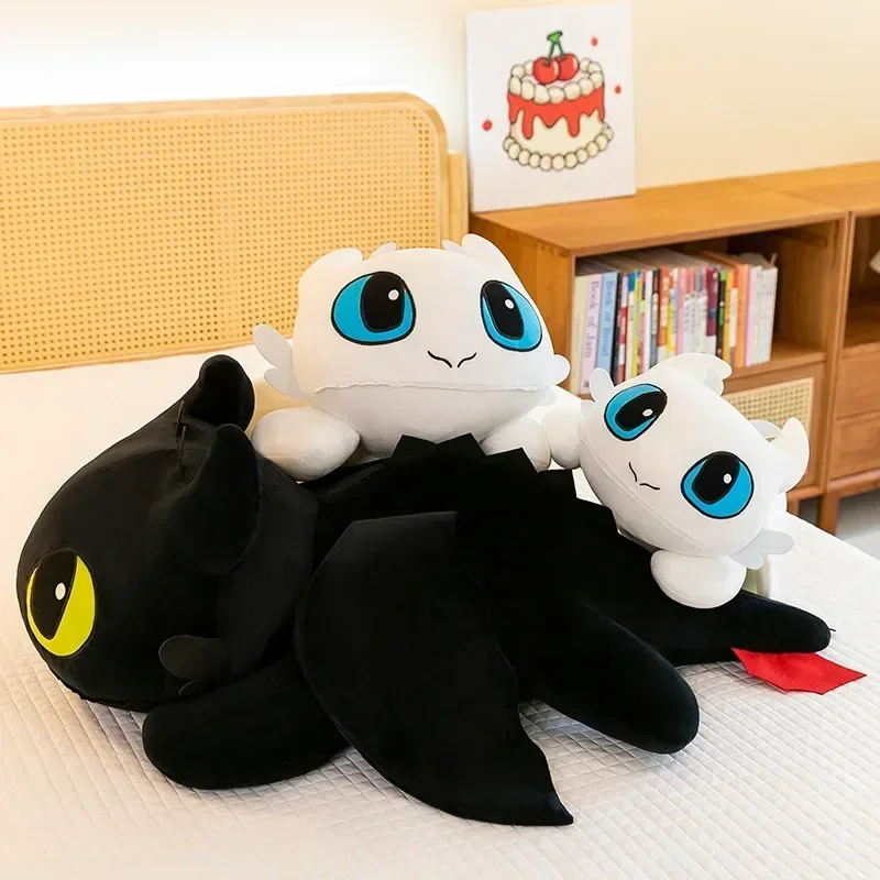 Cute Toothless Stuffed Cushion Light Fury Dragon Plush Back Cushion Cartoon Action Bionicle Night Furia Pillow Home Decoration 5 Cute Toothless Stuffed Cushion Light Fury Dragon Plush Back Cushion Cartoon Action Bionicle Night Furia Pillow Home Decoration 5