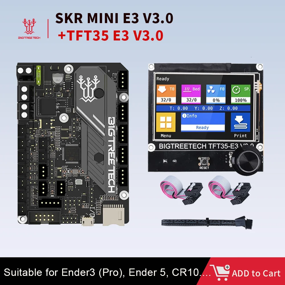 Bigtreetech impressora 3d placa m e skr mini e3 v3 0 tft35 e3 v3 0