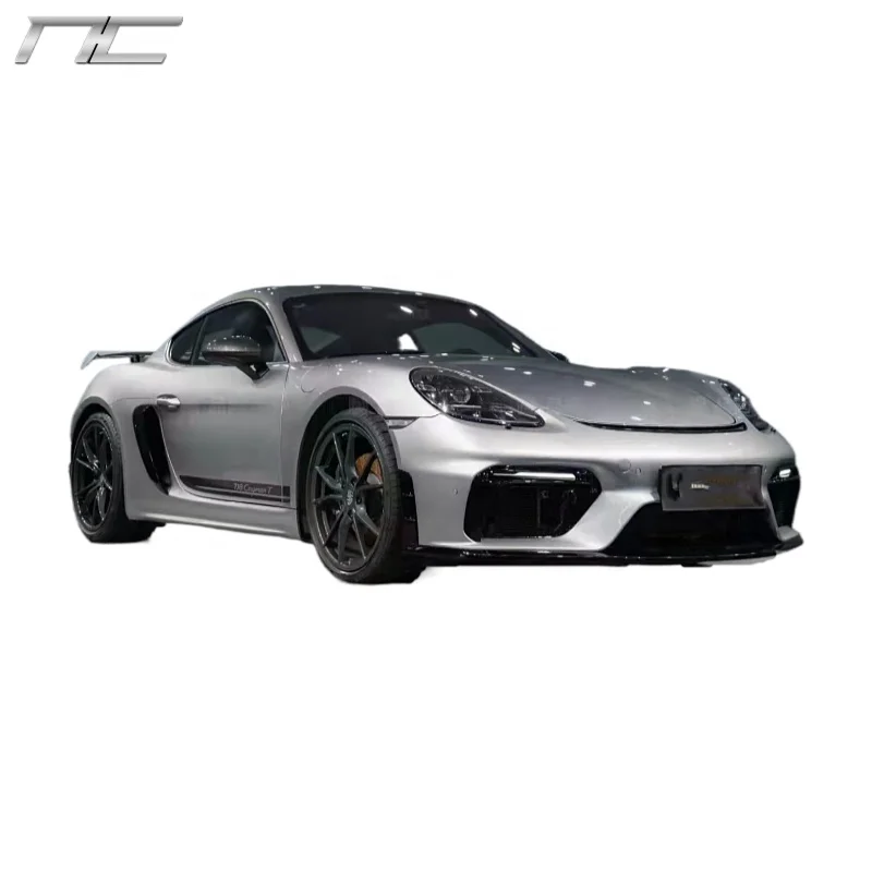 Pp Plastica Gt4 Style 718 Body Kit Paraurti Anteriore Diffusore Posteriore Spoiler Per Porsche 718 Boxster Cayman