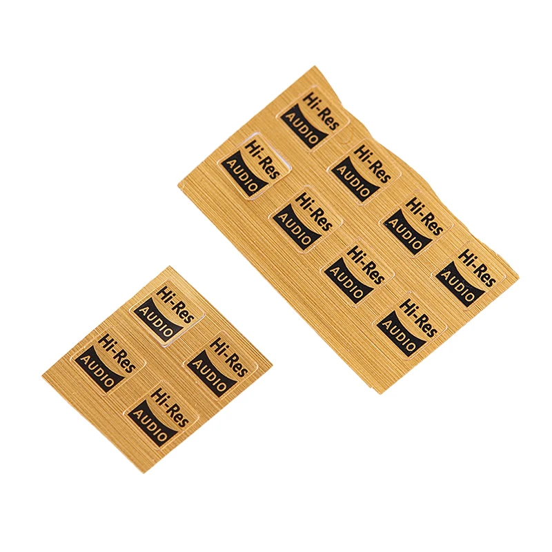 7.1x7.1mm Hi-Res Audio Adapter Stickers For Walkman/Fiio/Iriver/Cayin MP3 All Hifi Device Audio Earphone Stickers 10pcs