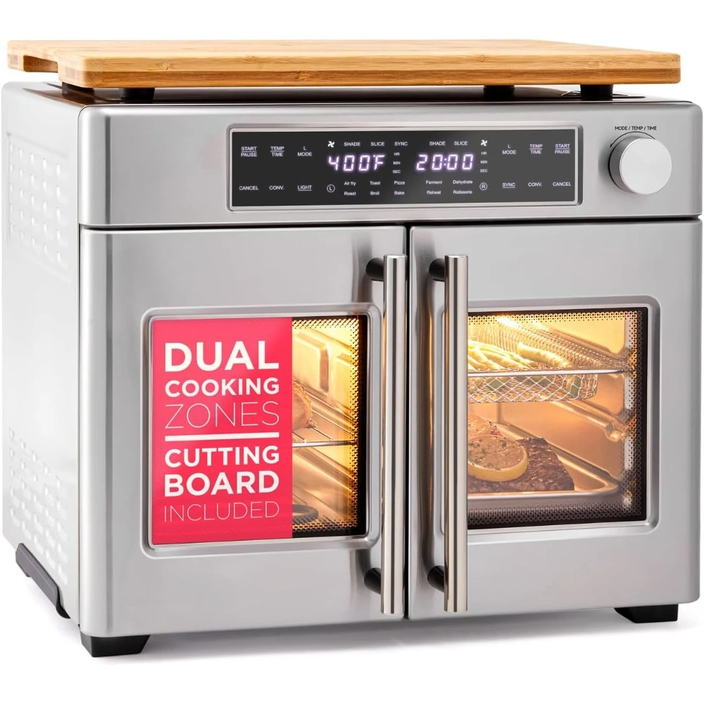 Description Picture 2 of itemDual Zone Air Fryer French Door Oven，32 Qt Convection Toaster Combo，10-in-1 Multifunction Up to 450° ，1800W ，Temperature Control