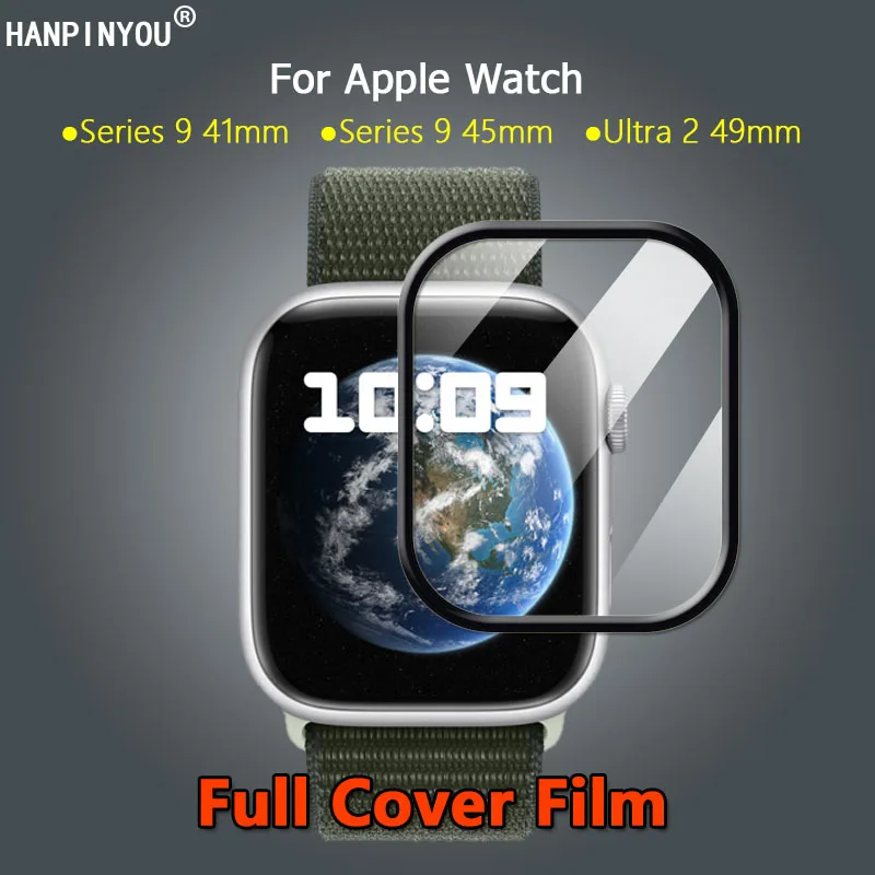 Per Apple Watch Series 9 Ultra 2 41Mm 45Mm 49Mm Ultra Clear Full Cover 3D Curvo Placcatura Pellicola Morbida Proteggi Schermo-Non Vetro