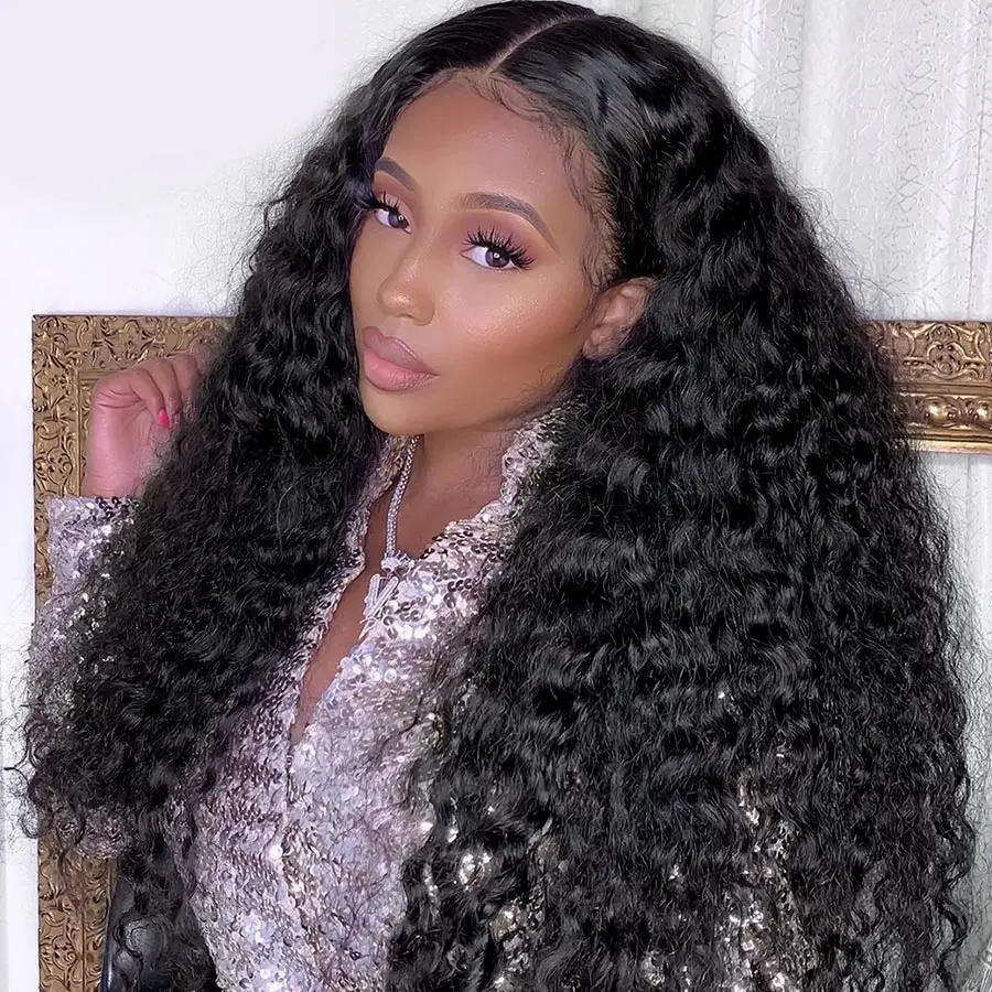 

13x4 Water Wave Lace Front Wigs For Women Pre Plucked With Baby Hair Curly Human Hair Wigs Glueless Deep Wave Frontal Wig Remy