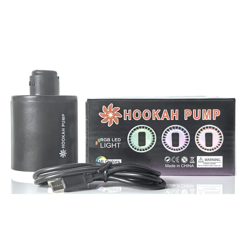 Hookah Accessories Hookah Pump Electronic Hookah Pump Kit RGB Led Light Electronic Shisha Starte USB Charging Smoking Tool Chicha Save Breath Accessories