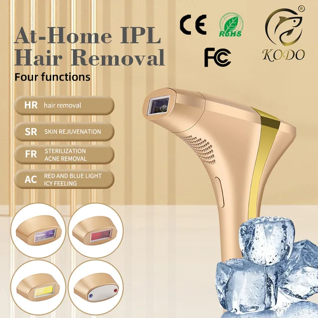 KODO 2026 Épilateur laser à glace personnalisé haut de gamme, épilateur laser permanent IPL indolore, photo-épilateur 4 en 1 pour le visage et le corps 1