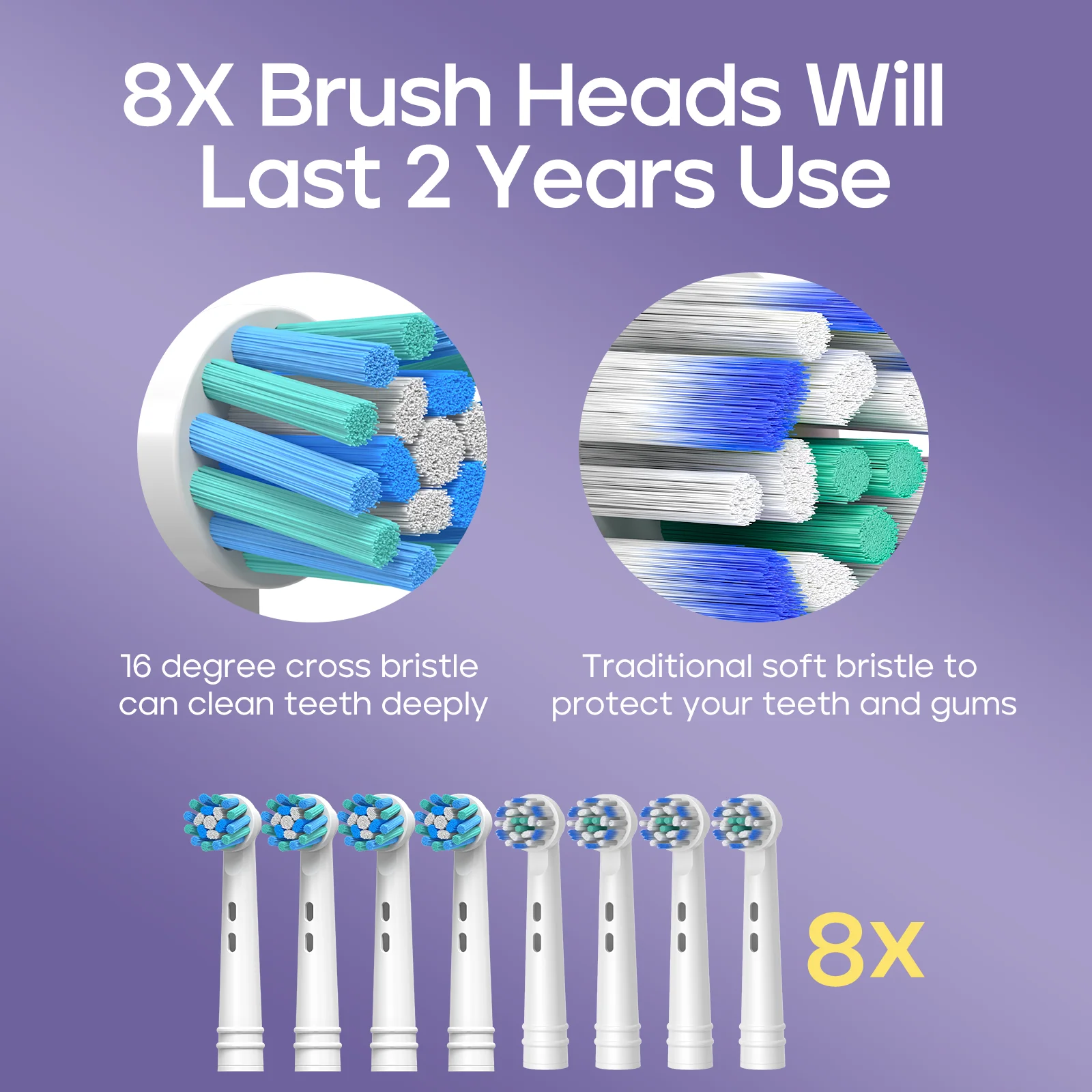 Electric Toothbrush Seago Rotating Rechargeable Teeth Cleaning with 8 Brush Heads 5 Modes Portable Smart Timer electric toothbrush,electric tooth cleaner