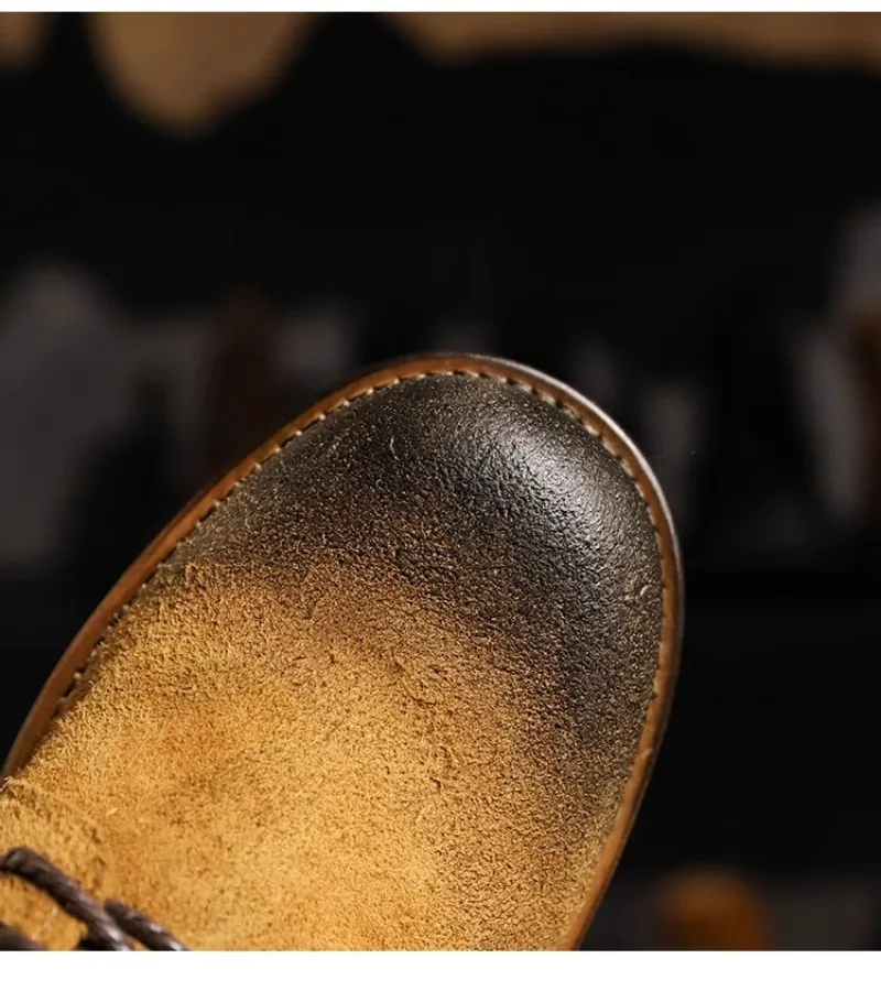 Handmade Retro Motorcycle Work Boots