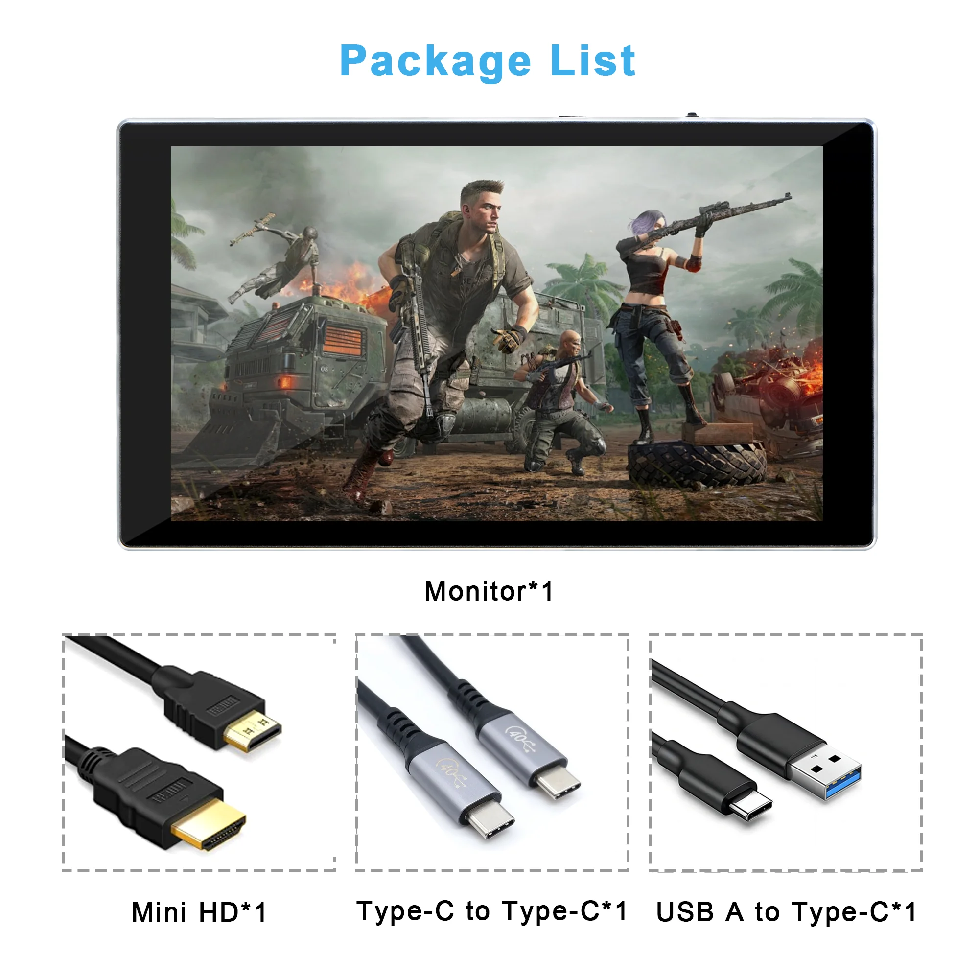 Gaming Monitor 7 Inch FHD Touch Potable Monitor 1920x1080 IPS Raspberry Pi Orange Pi Pocket PC Monitor Wisecoco LCD Monitor