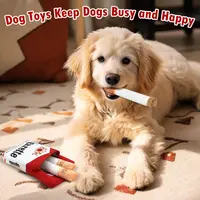 Cigarettes Dog Toy Imitation Cigar Giggles Sound Self-Entertaining Chew-Resistant Plush Grinding Teeth Small Dogs Medium Dogs 2