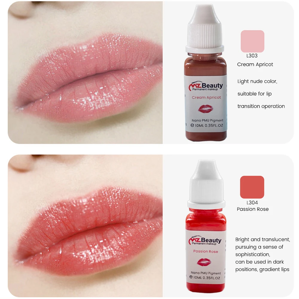 ナノ-パーマネントリップブラッシュ10ml,タトゥー用,半永久的な液体
