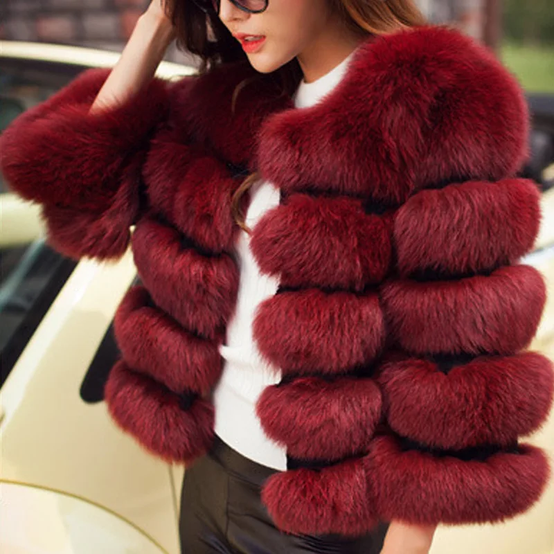 

S-4XL Mink Coats Women 2024 Winter Top Fashion Pink FAUX Fur Coat Elegant Thick Warm Outerwear Fake Fur Jacket Chaquetas Mujer