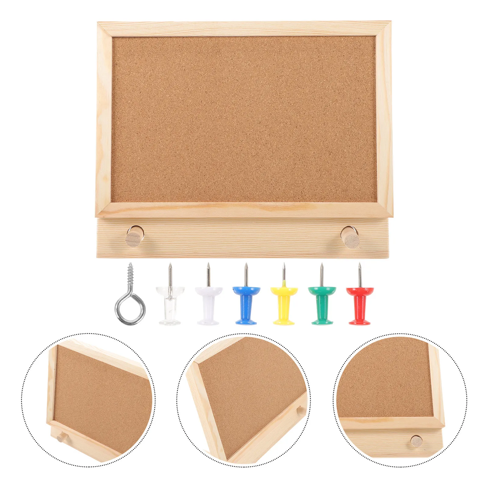 1세트 소형 데스크탑 게시판 사무실 프레임 재사용 가능한 메시지 디스플레이 보드 가정용 작업 학습용 벽걸이 핀보드