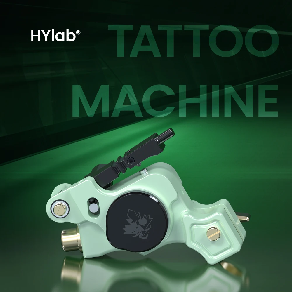 HYlab Tattoo 2022 RZ Rotary Tattoo Machine Pure Copper RCA Socket Tattoo Gun viborg vi06br 99 99% pure red copper rhodium plated non solder hi end iec socket inlet