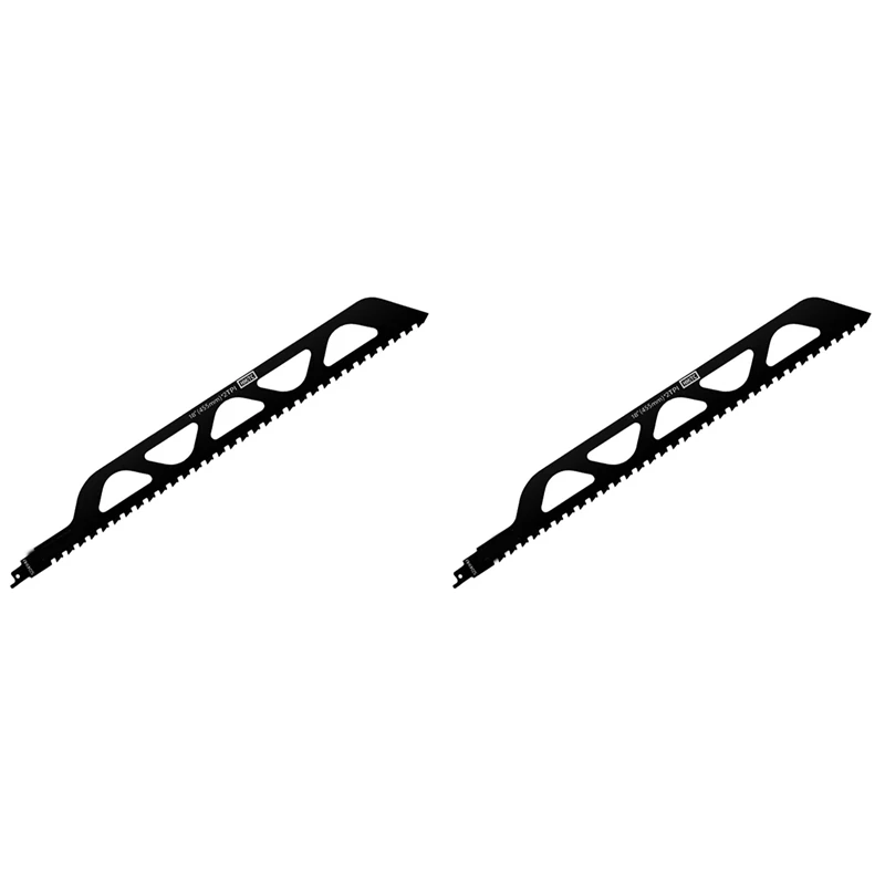 

2X Reciprocating Saw Blade Carbide Tungsten Carbide For Cutting Porous Concrete, Fibre Cement, Brick 455Mm/17.9Inch