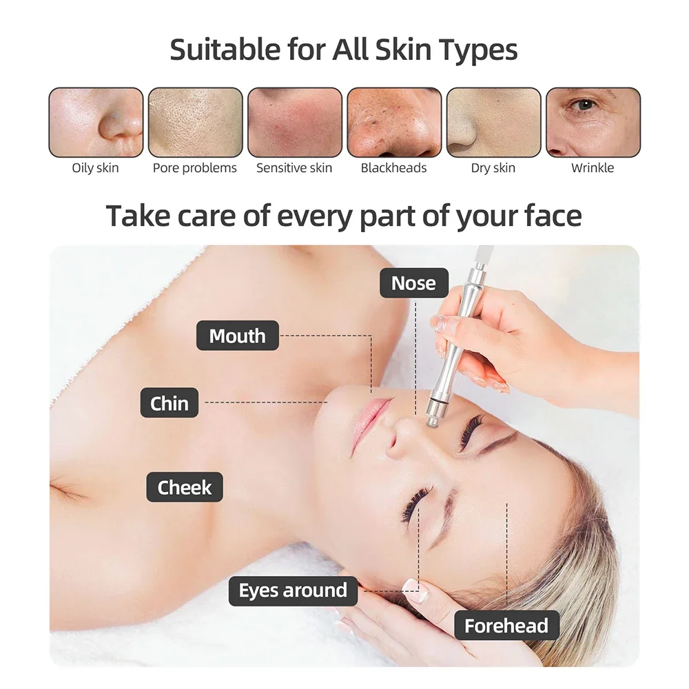 Neue 3-in-1 Diamant Peeling Mikrodermabrasion Schönheit Maschine Vakuum Saug Werkzeug Spray Gesichts Befeuchten Peeling Mitesser Akne – Detail 3