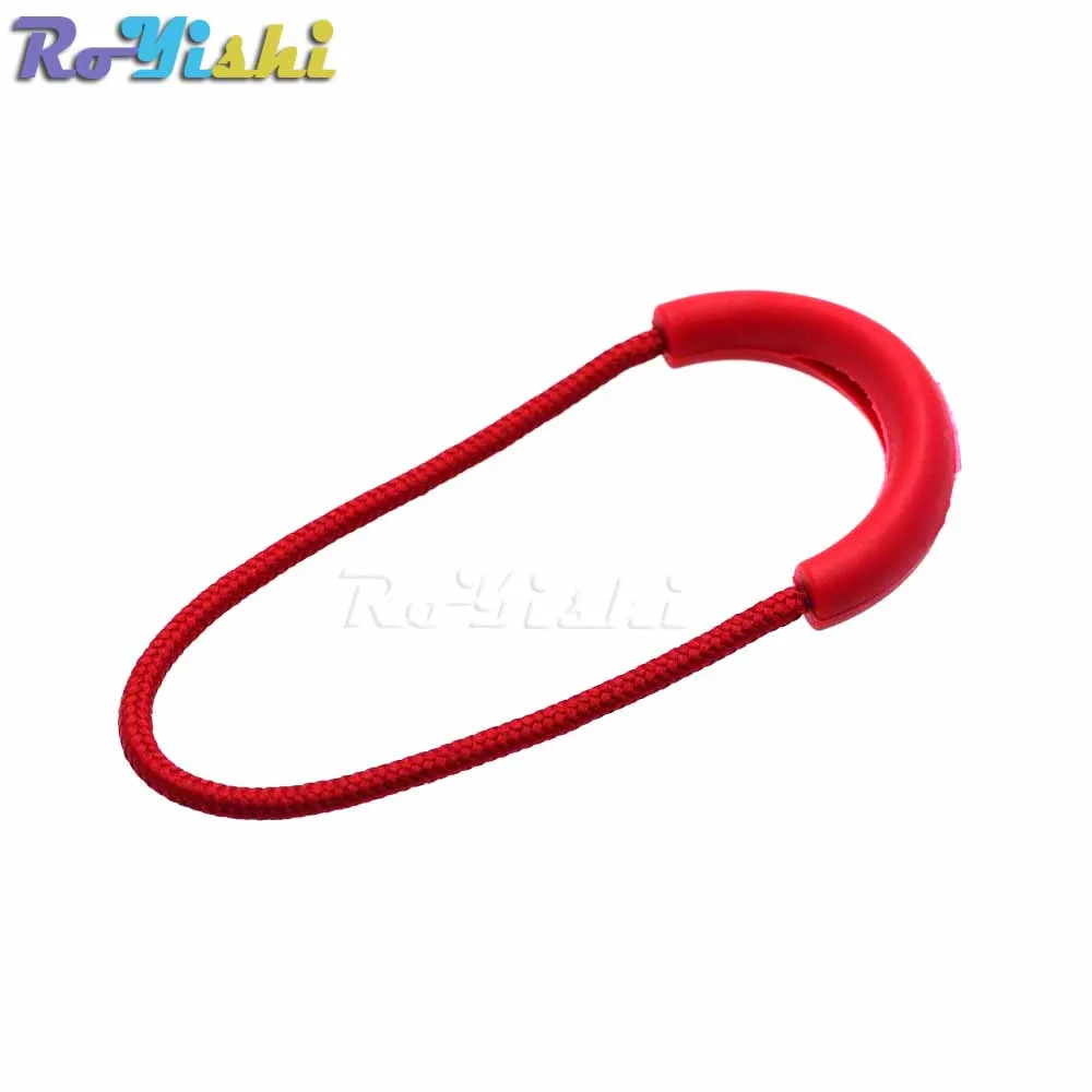 U Shape Cord Zipper Pulls Strap Lariat For Apparel Accessories Red