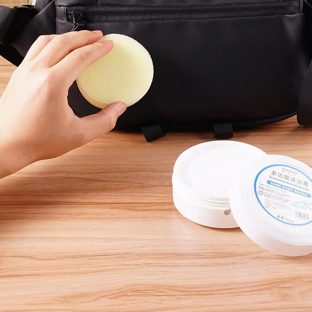 Shoe Cleaning Balm Cleaning Cream White Shoes Cleaning Cream Stains Remover Shoes Whitening All-Purpose Cleansing Cream With Wipe Sponge For Sneakers