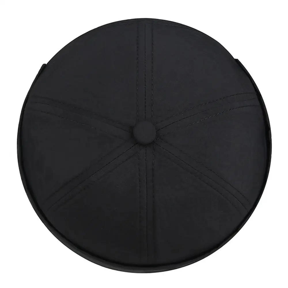 Spring Summer New Casual Landlord Hat Street Melon Skin Tide Hats Without Brim Retro Hip Hop Cap Unisex Docker Cap Brimless Hat