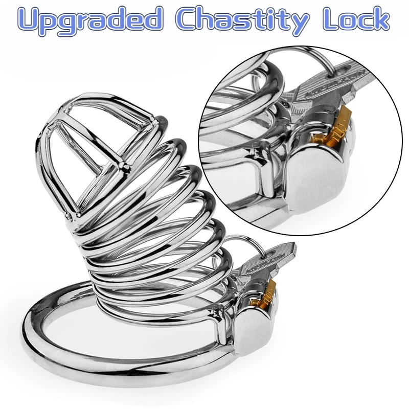Penis Chastity Cage Chastity Lock Sex Toy Chastity Cage Accessory SM Chastity Cage Stainless Steel Cock Cage Upgrade Dormant Built-in Lock Erotic Urethral Adult Sex Toy for Men Gay Sex Shop
