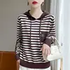 American Hooded Sweatshirt Women's Loose Base 2024 Spring And Autumn New Item Hooded Sweater Casual Jacket Knitted Sweater Top 6