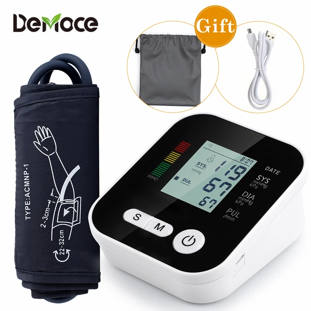 Usb Rechargeable Blood Pressure Electronic Pulse Meter Arm Sphygmomanometer  Heart Beat Rate Tonometer With Armband Health Care - Blood Pressure -  AliExpress