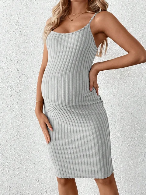 Cristina Knitted Halter Maternity Dress 1
