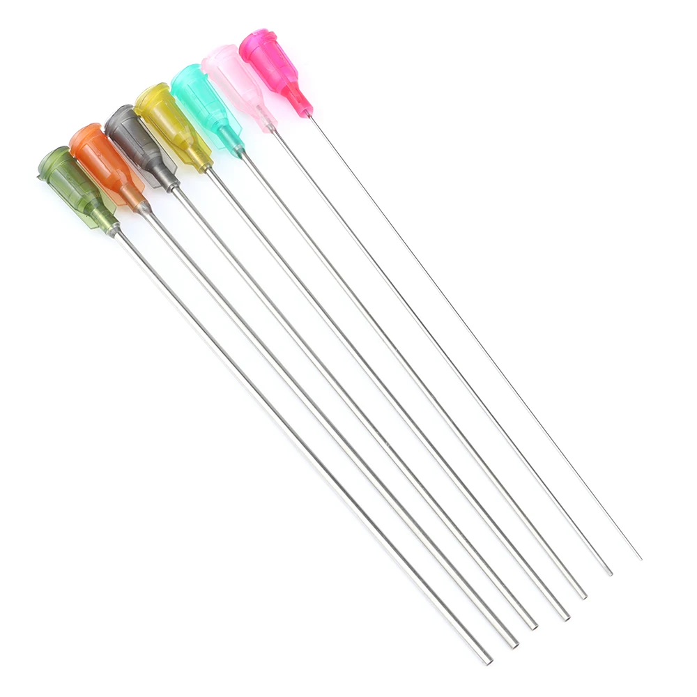 20pcs 100mm 디스펜스 바늘 접착제 바늘 E-액체, 잉크 및 주사기 충전을위한 4 인치 스테인레스 스틸 접착제 바늘