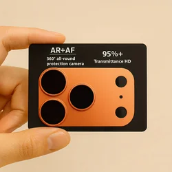 Premium HD Camera Protector - Anti - Scratch Aluminum Ring with Tempered Glass Film - iPhone 17 Pro (1pcs orange)