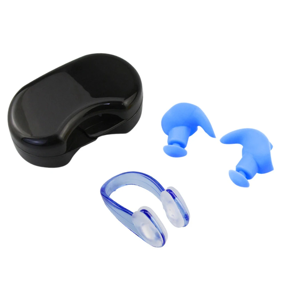 Soft Silicone Swimming Earplugs Nose Clip Set Adult Children Soundproof