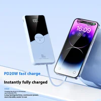 20000mAh Power Bank  Large Capacity With 4 Cables Fast Charging Portable Battery Charger for iPhone Samsung Xiaomi - Image 5