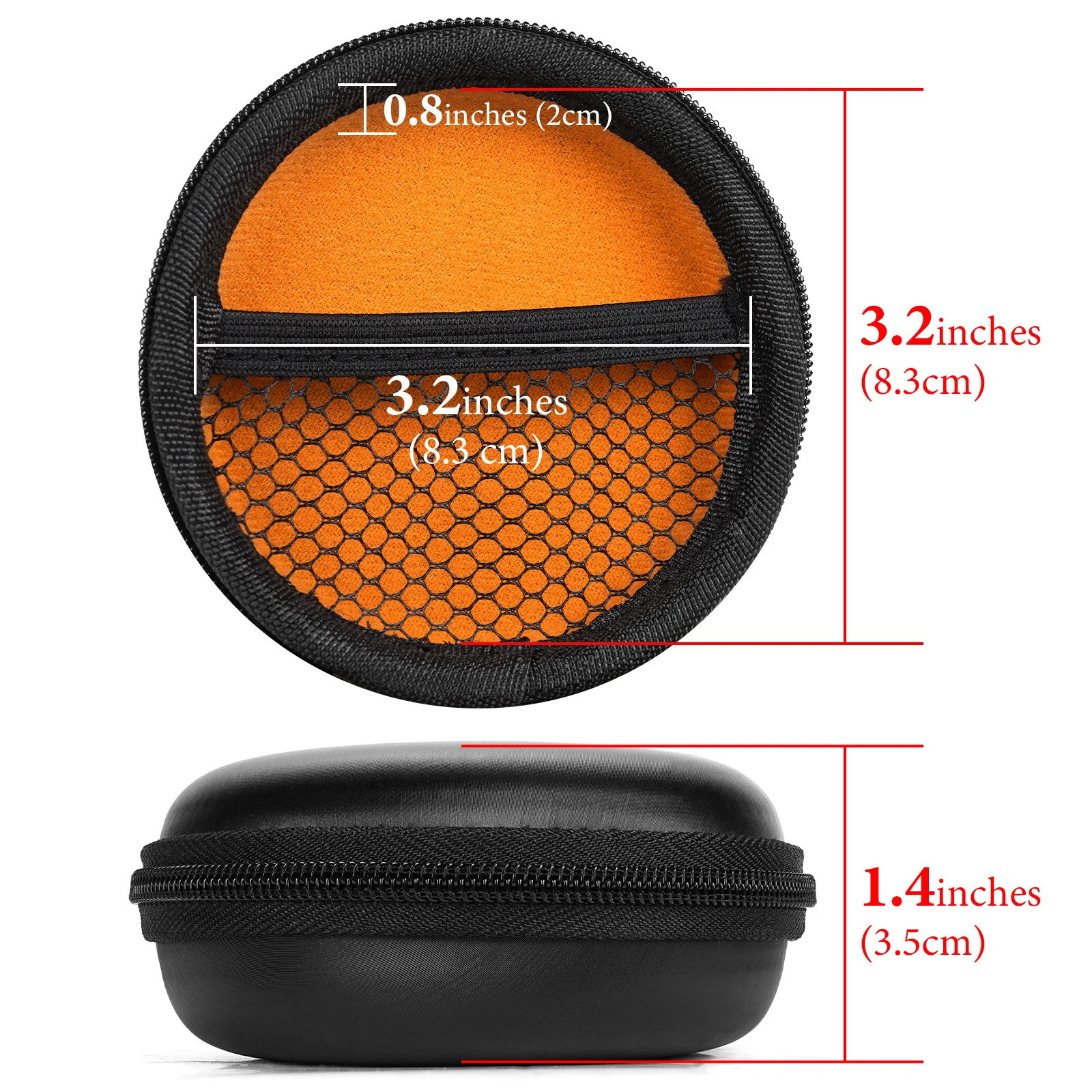 Shield Headphones Case for In-Ear Headphones, Replacement Hard Shell Travel Carrying Bag with Cable Storage