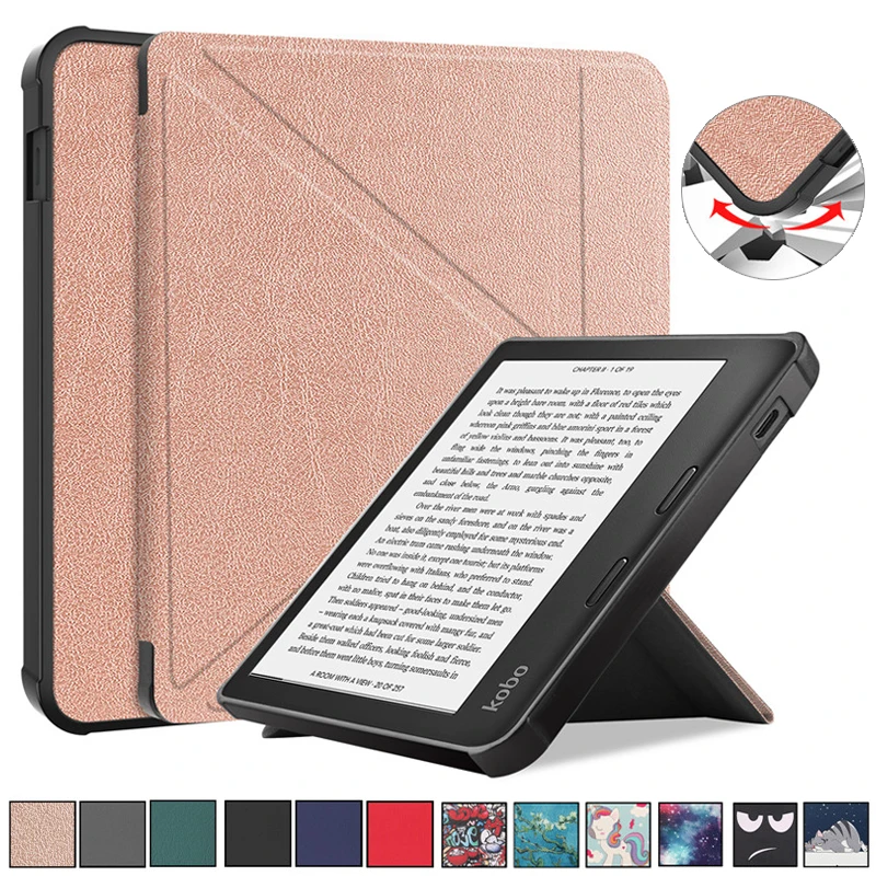 Per Kobo Libra 2 Case Coque Smart Fold Pu Leather Soft Tpu Back Stand Custodia Antiurto Per Funda Kobo Libra 2 Cover Hoesje 2021