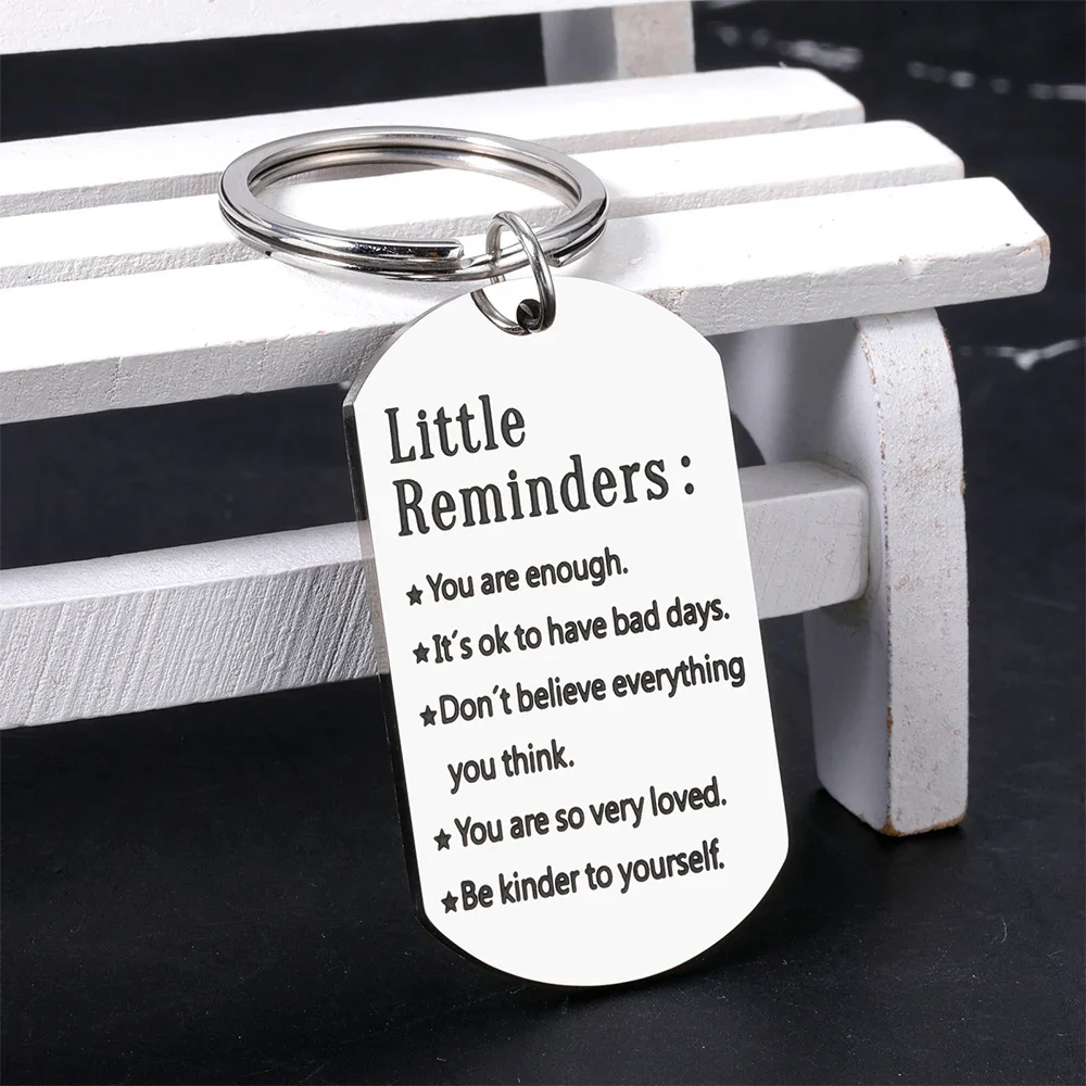 

Inspirational Keychain Gift for Son Daughter Sister Brother BFF Stainless Steel Charms Jewelry Birthday Christmas for Men Women