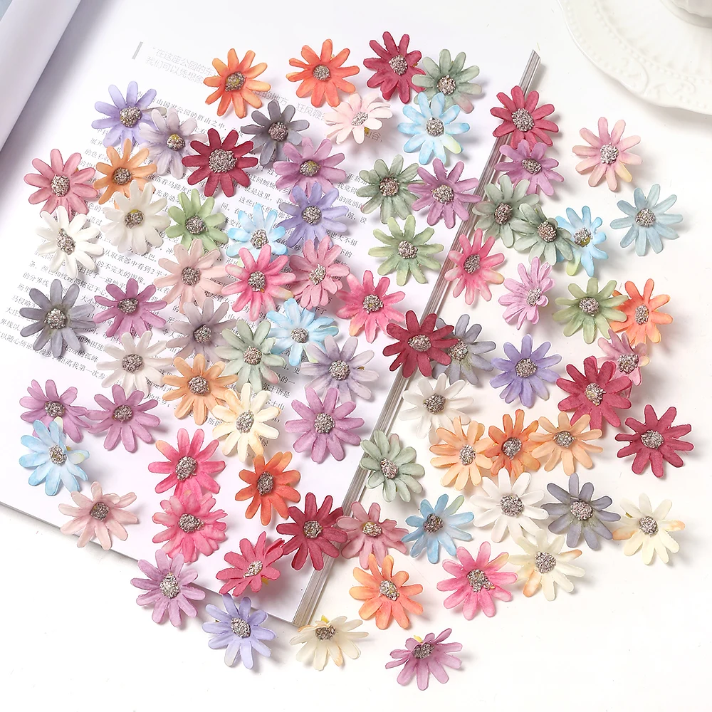 50/100pcs Mini Seide Rose künstliche Blumen Köpfe gefälschte Blumen für Wohnkultur Garten Hochzeit Dekoration DIY Girlande Zubehör – Detail 3