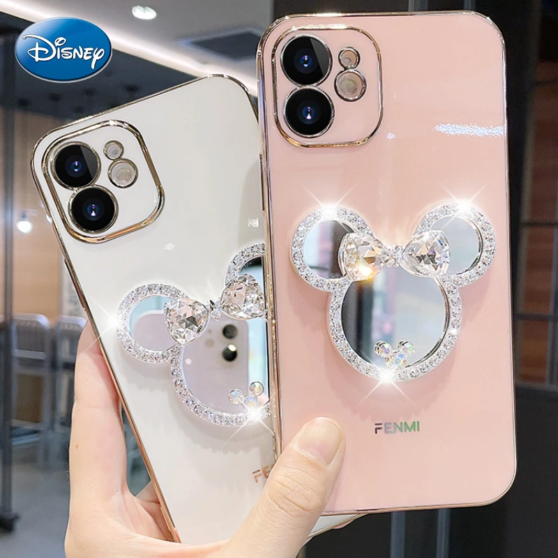 Disney Mickey Mouse Phone Case For Iphone 13promax 12 11 Pro Max Xsmax Xs Xr X 7 8 Plus Anime Mirror Cover Anti Drop Back Shell Visors Aliexpress