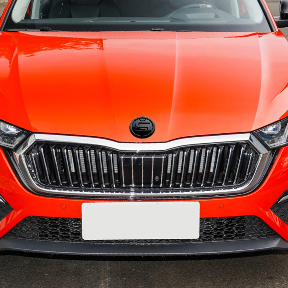 80/90/100mm Auto-Frontmotorhauben-Logo-Ersatz-Aufkleber Kofferraum-Emblem für Skoda S Logo Octavia Mk3 Fabia 2 Superb 2 Kamiq Kodiaq VRS – Detail 12